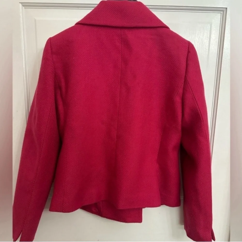 Talbots Pink Wool Blend Zip Blazer Jacket - Picture 5 of 12
